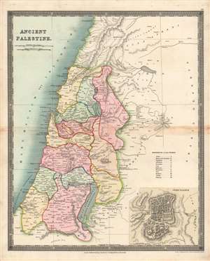 1831 Dower / Teesdale Map of the Holy Land