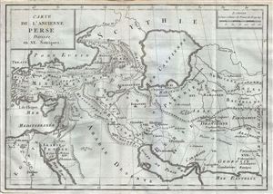1782 Delisle de Sales Map of Ancient Persia Divided into 20 Provinces (Persian Empire)