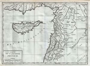 1782 Delisle de Sales Map of Ancient Phoenicia (Israel, Palestine or Holy Land)