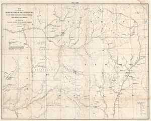1876 Owen Map of Ancient Native American Ruins in the American Southwest
