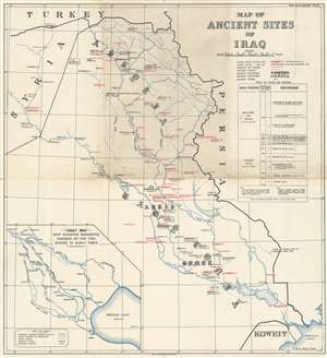 1929 Waterlow and Sons Map of the Ancient Sites of Iraq