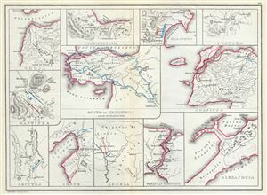 1867 Hughes Map of Ancient Cities and Battlegrounds