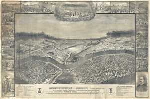1885 O'Dea View of the Infamous Confederate Civil War Prison at Andersonville