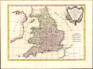 1771 Bonne Map of  England and Wales
