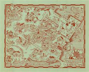 1940 Richard Q. Yardley Pictorial Map of Annapolis, Maryland