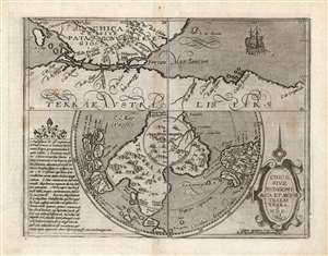 1600 Matthias Quad Map of the Straits of Magellan and Terre Australis