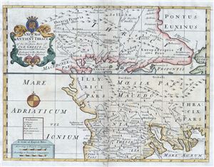 1712 Wells Map of Ancient Macedonia and the Balkans (Thrace)