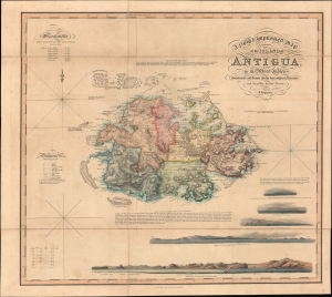 1829 Johnson / Smith, Elder, and Co. Map of Antigua