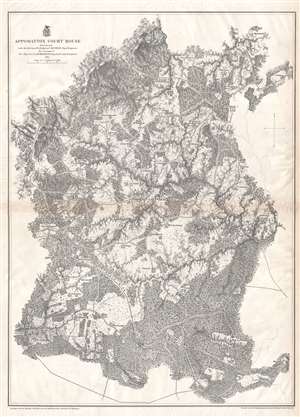 1867 Weyss Map of Appomattox Court House, Virginia