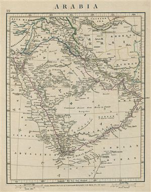 1828 Arrowsmith Map of Arabia