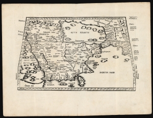 1522 Laurent Fries Ptolemaic Map of the Arabian Peninsula