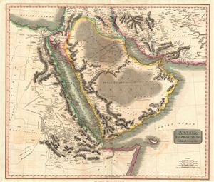 1814 Thomson Map of Arabia, Egypt, and Abysinnia