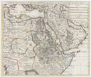 1730 De L'Isle Map of Arabia, Egypt, and Abyssinia
