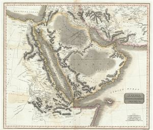 1814 Thomson Map of Arabia, Egypt and Abyssinia
