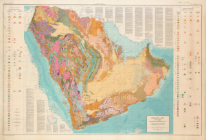 1963 U.S.G.S. / Aramco Geological Map of Arabia, Oil and Gas History