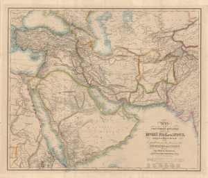 1850 Chesney Map of Persia and Arabia