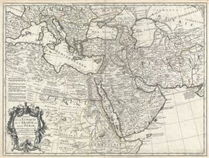 1701 Delisle Map of the Arabia, Turkey and Persia