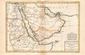 1780 Raynal / Bonne Map of Arabia and Abyssinia