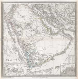 1848 Kiepert Map of the Arabian Peninsula
