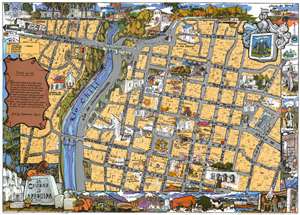 1975 Cuzzi Morales Pictorial Tourist Map of Arequipa, Peru