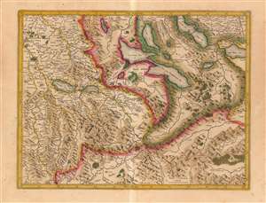 1585 / 1618 Gerard Mercator Map of the Bernese Oberland, Switzerland