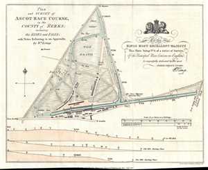 1824 Kemp Map or Plan of Ascot Race Course in Berkshire, England