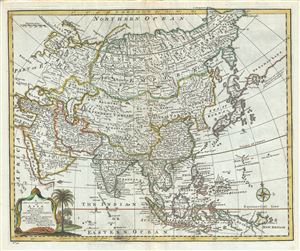 1747 Bowen Map of Asia (Sea of Korea Identified)