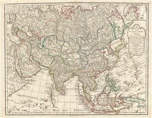 1800 Delisle and Buache Map of Asia (Sea of Korea)