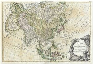 1762 Janvier Map of Asia