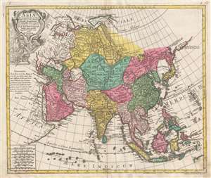 1770 Lotter Map of Asia