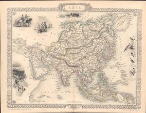 1851 Tallis / Rapkin Map of Asia