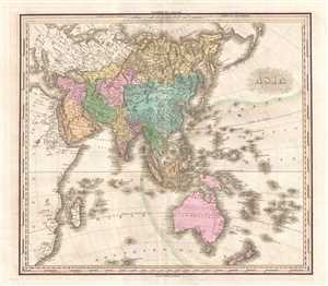 1825 Tanner Map of Asia