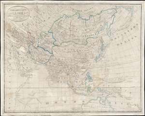 1833 Russian Map of Asia