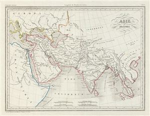 1843 Malte-Brun Map of Ancient Asia