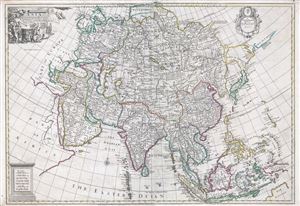 1725 Senex Elephant Folio Map of Asia (Sea of Korea and Eastern Sea)