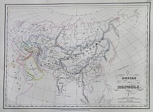 1837 Malte-Brun Map of the Mongol Empire in Asia and Europe