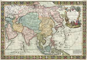 1732 Danet Separate-Issue Map of Asia