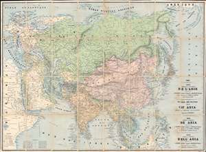 1888 Dosseray Map of Asia