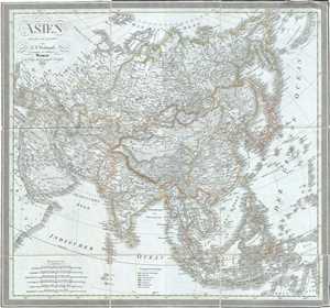 1828 Weiland Map of Asia