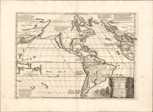 1694 Sanson / Typographia Seminary Map of America as Atlantis