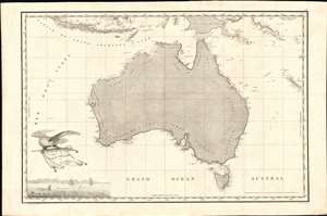 1811 Freycinet Map of Australia