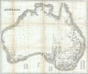 1853 John Capper Map of Australia (Victoria Gold Rush)