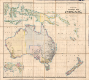 1859 Johnston / Stanford Library Map of Australia and New Zealand