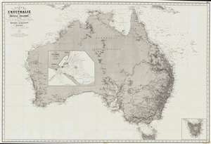 1863 Robiquet Nautical Chart / Map of Australia