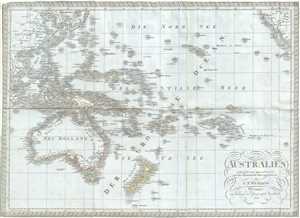 1826 Weiland Map of Australia and Polynesia