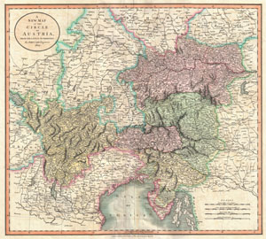 1801 Cary Map of Austria