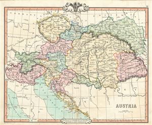 1850 Cruchley Map of Austria