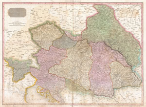 1818 Pinkerton Map of the Austrian Empire