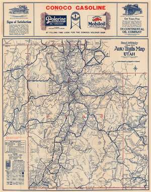 1924 Rand McNally Road Map of Utah