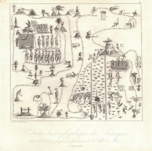 1810 Gemelli / Humboldt Map of Aztec Migration from Aztlan to Chapultapec, Mexico